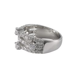 Sterling Silver-CZ RING 3 Row