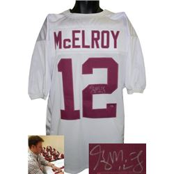 Greg Mcelroy Signed Alabama Crimson Tide White Custom Jersey- Mcelroy Hologram