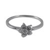 Image 1 : Sterling Silver Flower Ring Size 2