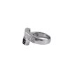 Image 2 : Sterling Silver-CZ Wht-Blk Ring
