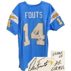 Dan Fouts Signed San Diego Chargers TB Blue Prostyle Jersey Leader Of Air Coreyell- PSA Hologram