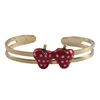 Image 2 : Brass Red Enamel Strawberry Set