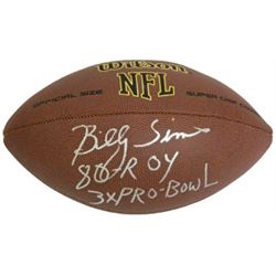 Billy Sims Signed NFL Wilson Replica Composite Football Dual 80 ROY & 3X Pro Bowl (Detroit Lions)