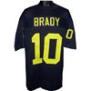 Image 1 : Tom Brady Michigan Wolverines Unsigned Navy TB Custom Jersey XL
