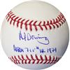 Image 1 : Al Downing Signed Official Major League Baseball (Hank Aaron) Dual Aaron HR #715 4/8/74 (Los Angeles