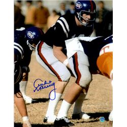 Archie Manning Signed Ole Miss Rebels 8X10 Photo (Navy Jersey)- Steiner Hologram