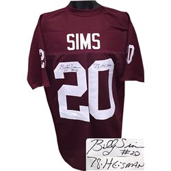 Billy Sims Signed Oklahoma Sooners Maroon Custom Jersey #20 78 Heisman XL- JSA Hologram