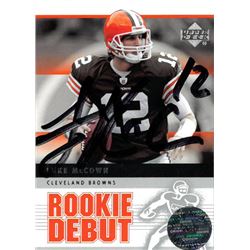 Luke Mccown Signed Cleveland Browns 2005 Upper Deck Rookie Debut Trading Card #12