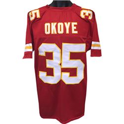 Christian Okoye Kansas City Chiefs Unsigned Red TB Prostyle Jersey XL