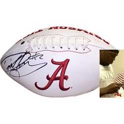 Derrick Henry Signed Alabama Crimson Tide White Logo Football #2 (Heisman)- Steiner Hologram