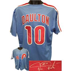 Darren Daulton Signed Philadelphia Phillies Blue TB Prostyle Jersey #10