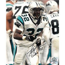 Fred Lane Signed Carolina Panthers 8X10 Photo #32 (Run-Black Sig)