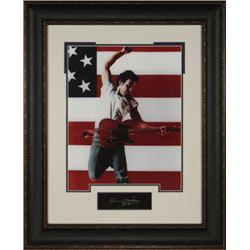 Bruce Springsteen Unsigned 11X14 Photo Engraved Signature Series Leather Framed