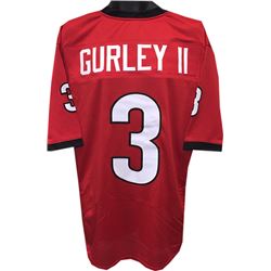 Todd Gurley Georgia Bulldogs Unsigned Red Custom Jersey XL