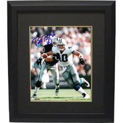 Bill Bates Signed Dallas Cowboys 8X10 Photo Custom Framed #40 (White Jersey)