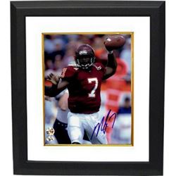 Michael Vick Signed Virginia Tech Hokies 8X10 Photo Custom Framed- Vick Hologram