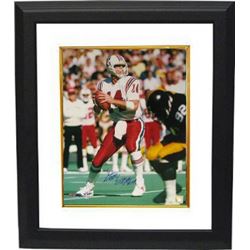 Steve Grogan Signed New England Patriots 16X20 Photo Custom Framed