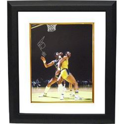 Artis Gilmore Signed San Antonio Spurs 16X20 Photo Custom Framed HOF 2011 Vs Kareem Abdul-Jabbar