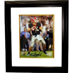 Matthew Stafford Signed Georgia Bulldogs 16X20 Photo Custom Framed- Stafford Hologram (Black Jersey)