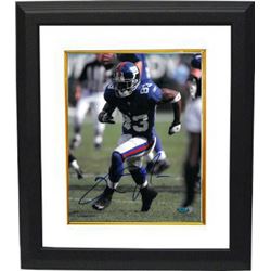 Sinorice Moss Signed New York Giants 16X20 Action Photo Custom Framed- Moss Hologram