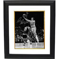 Rick Barry Signed Golden State Warriors 8X10 B&W Vintage Photo Custom Framed