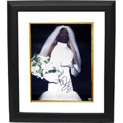 Dennis Rodman Signed Wedding Dress 16X20 Photo Custom Framed With "Mrs" (Bulls/Spurs/Pistons/Lakers)