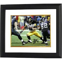 Troy Polamalu Signed Pittsburgh Steelers 8X10 Photo Custom Framed #43 (Horizontal)