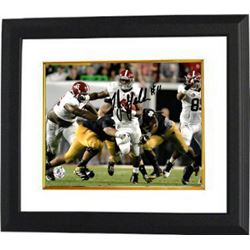 TJ Yeldon Signed Alabama Crimson Tide 8X10 Photo Custom Framed #4 (Horizontal Run Vs Notre Dame)