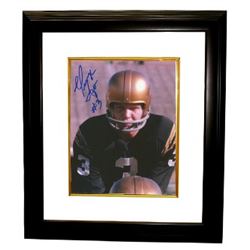 George Izo Signed Notre Dame Fighting Irish 8X10 Photo Custom Framed