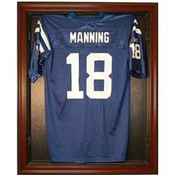 Football Jersey Deluxe Full Size Display Case Mahogany