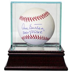Don Sutton Signed Official Major League Baseball W/ Dual 324 W's/ 3524 K's W/ Glass Case (Dodgers/As