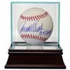 Image 1 : Johnny Bench Signed Official Major League Baseball 70 & 72 MVP W/ Glass Case (Reds)