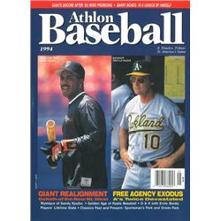 Tony Larussa Unsigned Oakland A's Athlon Sports 1994 MLB Baseball Preview Magazine W/ Bonds
