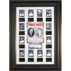 Lou Gehrig Unsigned New York Yankees (1927) Vs Pittsburgh Pirates Engraved Signature Collection 27X3