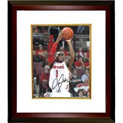 Deshaun Thomas Signed Ohio State Buckeyes 8X10 Photo Custom Framed (Jumpshot-White Jersey)