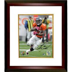 Knowshon Moreno Signed Denver Broncos 11X14 Photo (Orange Jersey Run) Custom Framed- Moreno Hologram