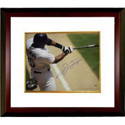 Frank Thomas Signed Chicago White Sox Color 16X20 Photo Batting Horizontal Custom Framed (Hall Of Fa