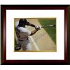 Image 1 : Frank Thomas Signed Chicago White Sox Color 16X20 Photo Batting Horizontal Custom Framed (Hall Of Fa