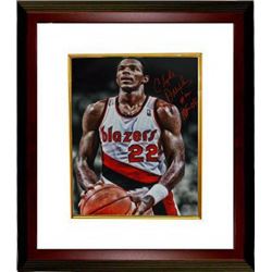 Clyde Drexler Signed Portland Trail Blazers 16X20 Photo Custom Framed HOF 04 (Foul Shot Spotlight)