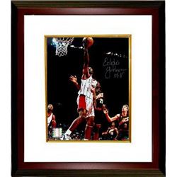 Eddie Johnson Signed Houston Rockets 8X10 Photo Custom Framed- Tri-Star Hologram