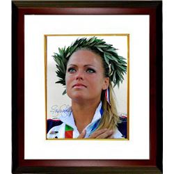 Jennie Finch Signed Olympic Team USA 16X20 Photo W/ Crown Custom Framed (2004 Olympic Ceremony)
