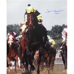 Seattle Slew Signed Kentucky Derby Horse Racing 16X20 Photo Vertical W/ Slew 77