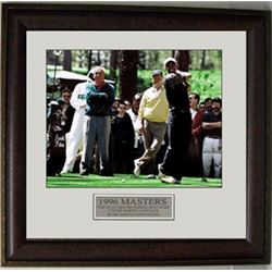 Tiger Woods Unsigned 11X14 Photo 96 Masters @ Augusta Leather Framed