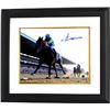 Image 1 : American Pharoah Signed 8X10 Photo Custom Framed 2015 Belmont Stakes Horse Racing Triple Crown W/Esp