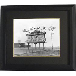 Alan Page Signed Minnesota Vikings Purple People Eaters 16X20 Photo Custom Framed (B&W @ The Met) W/