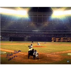 Hank Aaron Signed Color 715 SI Horizontal 16X20 Photo W/ "HOF 82" Insc