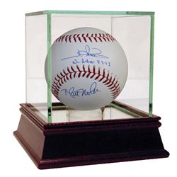 Jim Abbott & Matt Nokes Dual Signed MLB Baseball W/ "No Hitter 9-4-93" Inscribed By Abbott