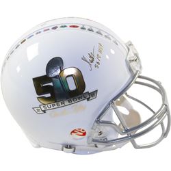 Marcus Allen Signed Riddell Superbowl On The 50 White Authentic Helmet W/ "SB 18 MVP" Insc (LE/50)