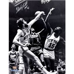 Nate Archibald Kings Jersey B/W 16X20 Photo W/ HOF 91"Insc.