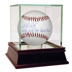 Dellin Betances Signed MLB Baseball W/ 135K's 2014, NYY Relief Record